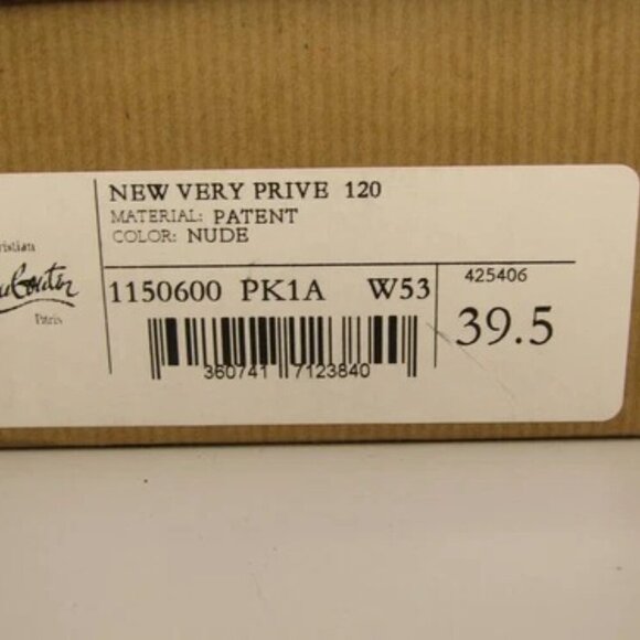 NEW CHRISTIAN LOUBOUTIN New Very Prive' Pump Peep Toe Stiletto Nude Size 9.5 - Picture 9 of 12